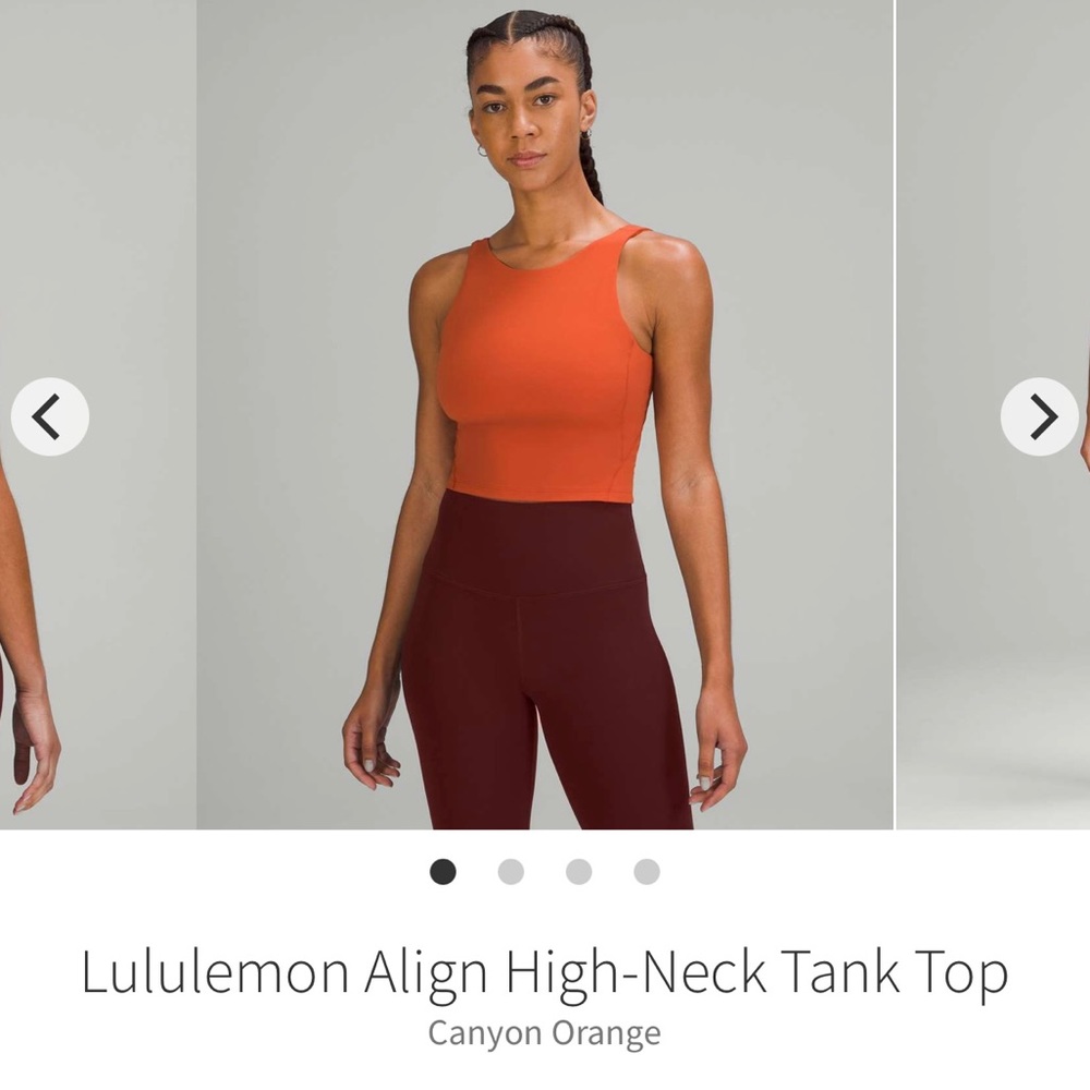 Lululemon Canyon Orange Align High Neck Tank NWT